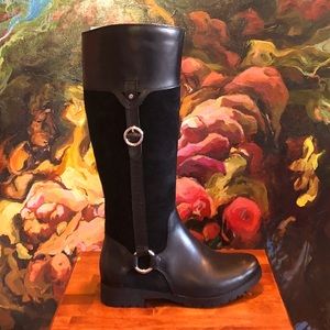 Rockport Black Tristina Riding Boots Size 7W